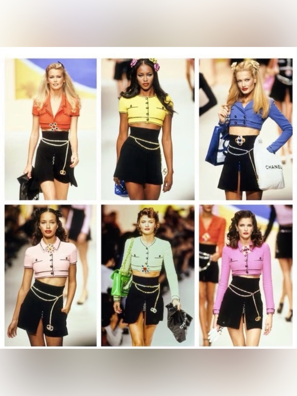 Chanel 1995 Barbie Collection Black Corset Skirt